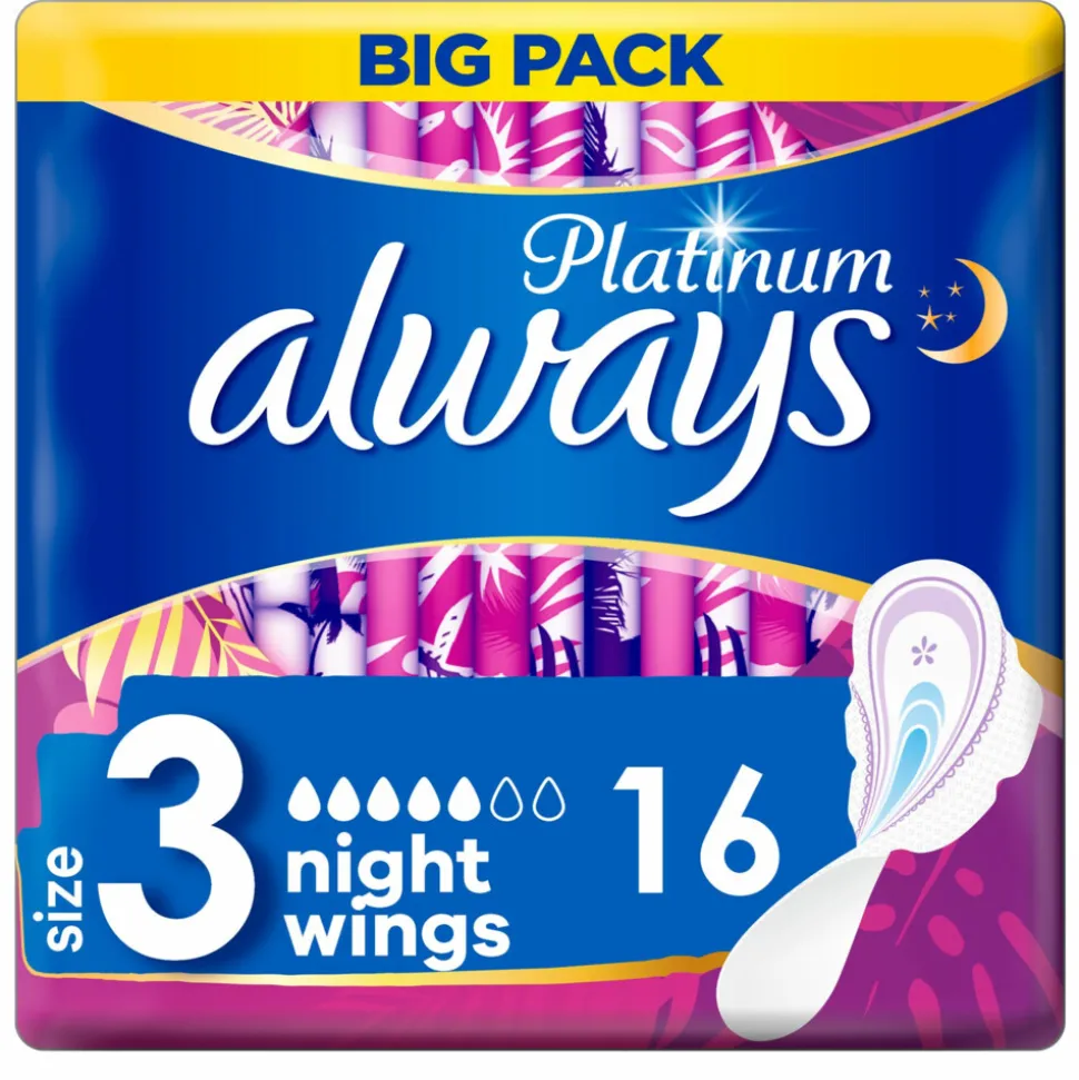 Always Maandverband Platinum Ultra Night 16 stuks