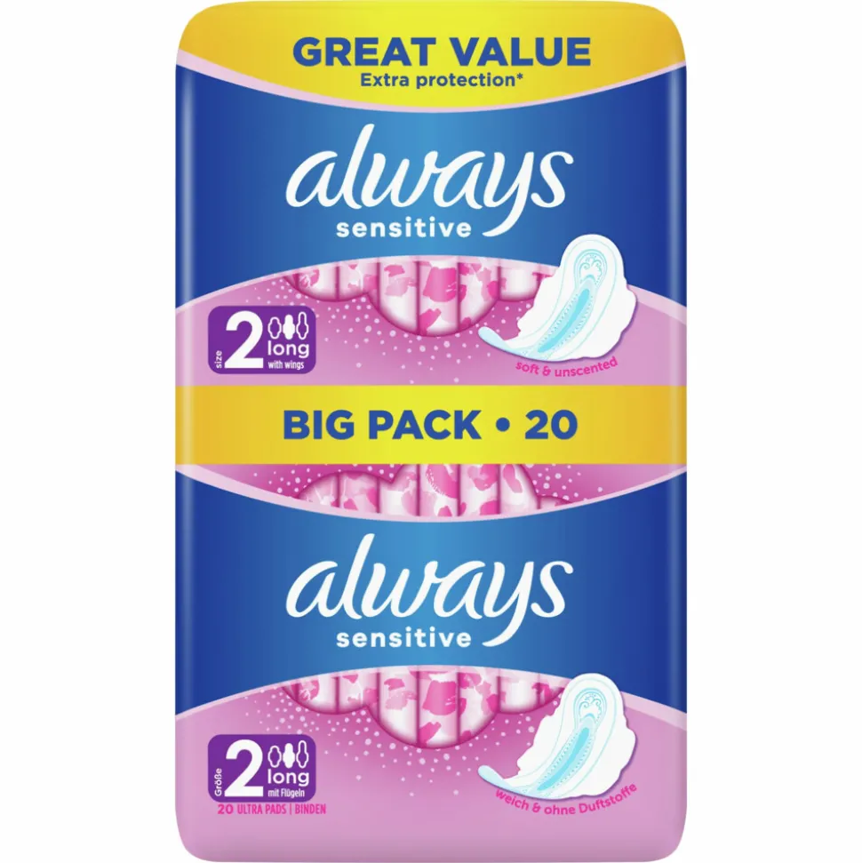 Always Maandverband Sensitive Long 20 stuks