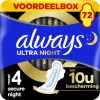 Always Maandverband Ultra Secure Night 72 stuks