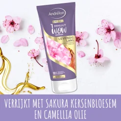 Andrélon 1 Minuut Wow Masker Levendig Lang 180 ml