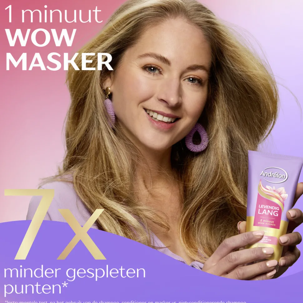 Andrélon WOW Masker Levendig Lang 180 ml