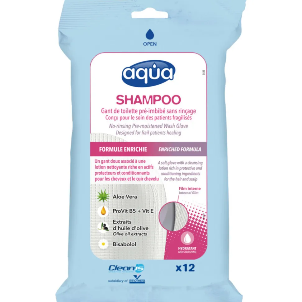 Aqua Washandjes Shampoo 12 stuks
