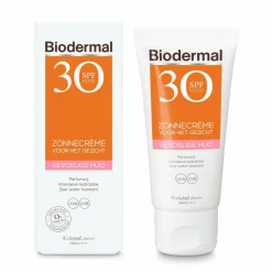 Biodermal Zonnecreme Gezicht Gevoelige Huid SPF 30 50 ml