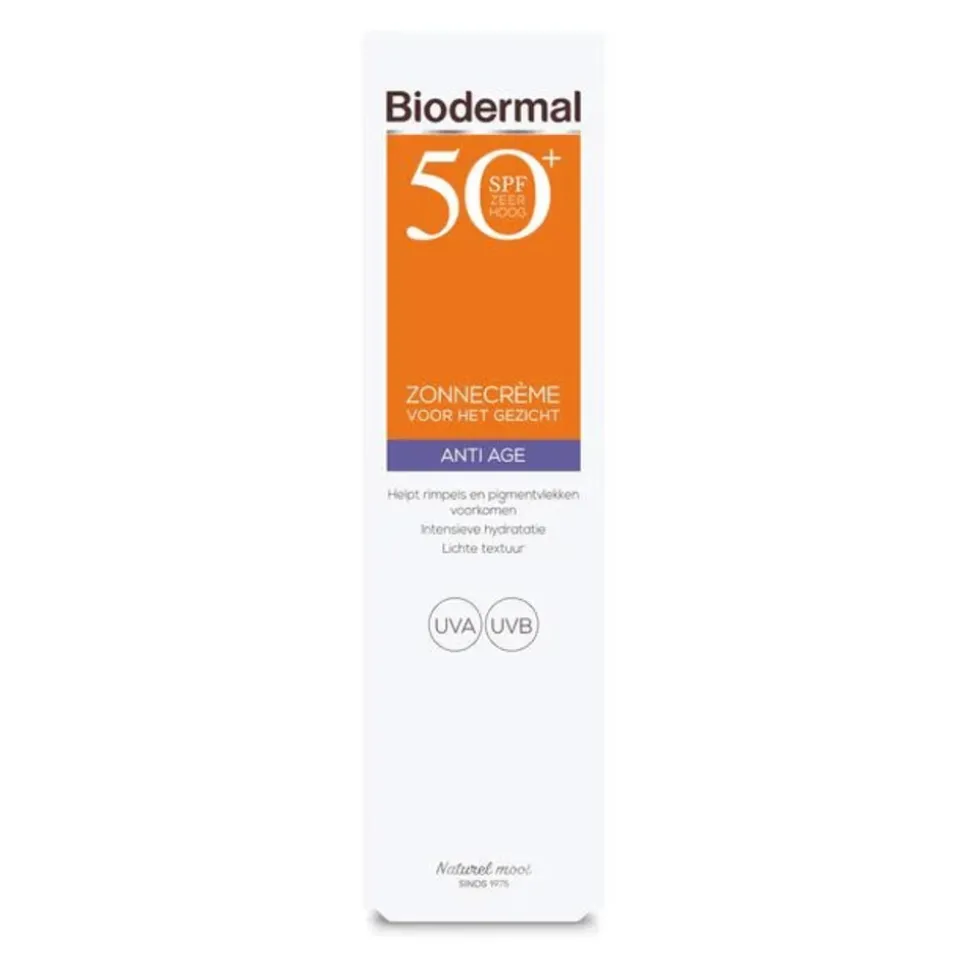 Biodermal Zonnecreme Gezicht Anti Age SPF 50+ 40 ml