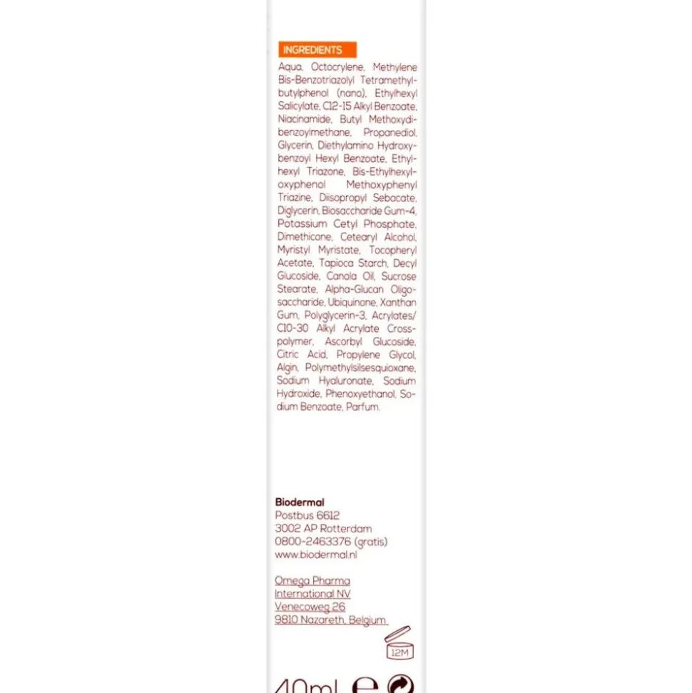 Biodermal Zonnecreme Gezicht Anti Age SPF 50+ 40 ml