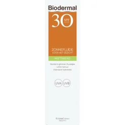 Biodermal Zonnefluïde Gezicht Matterend SPF 30 40 ml