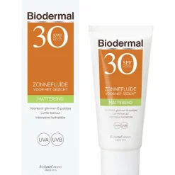 Biodermal Zonnefluïde Gezicht Matterend SPF 30 40 ml