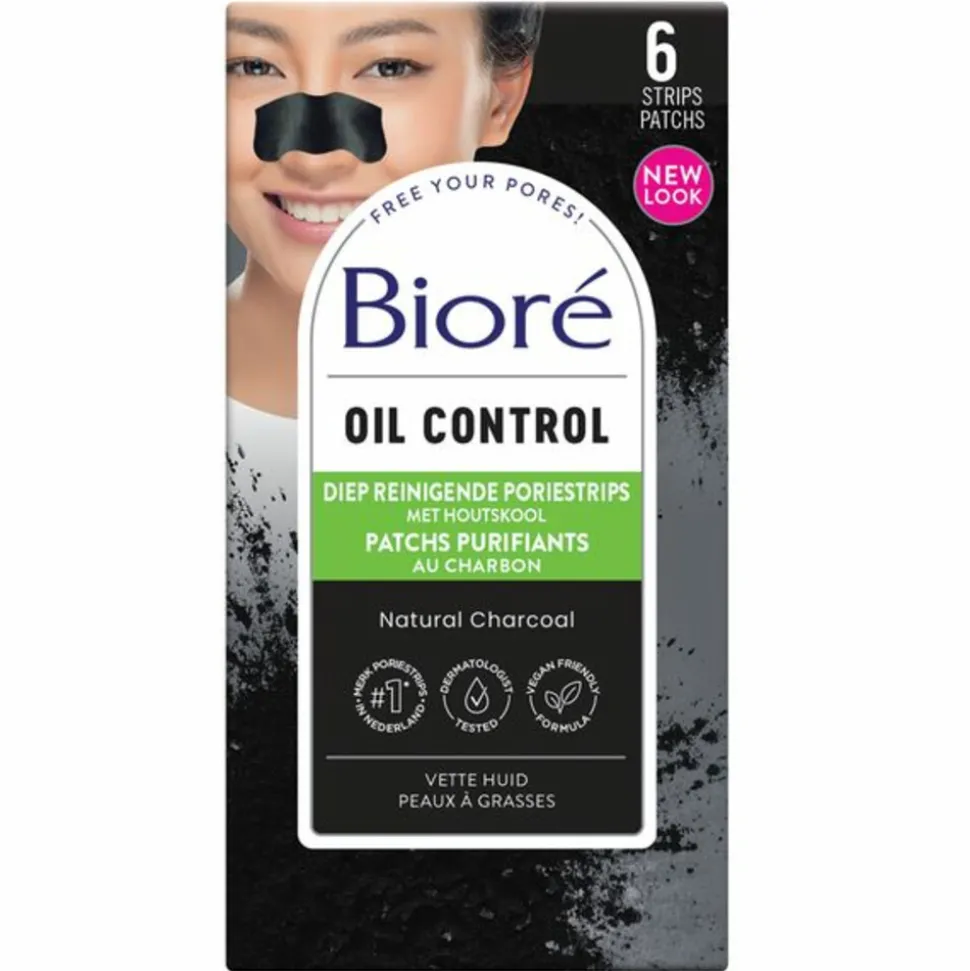 Bioré Houtskool Diep Reinigende Porie Strips 6 stuks