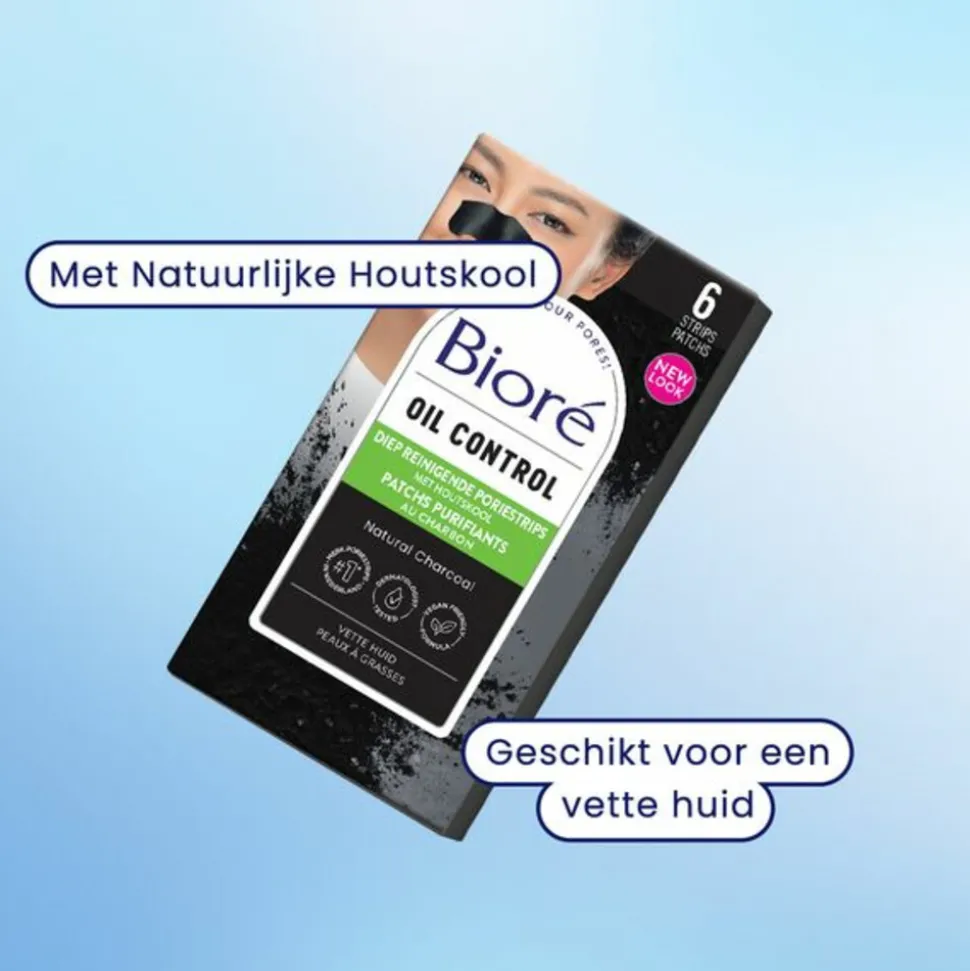 Bioré Houtskool Diep Reinigende Porie Strips 6 stuks