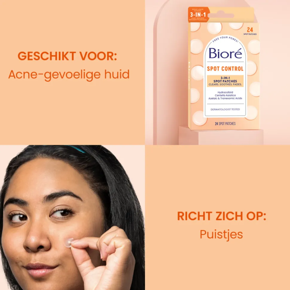 Bioré 3-in-1 Anti Spot Patches 24 stuks