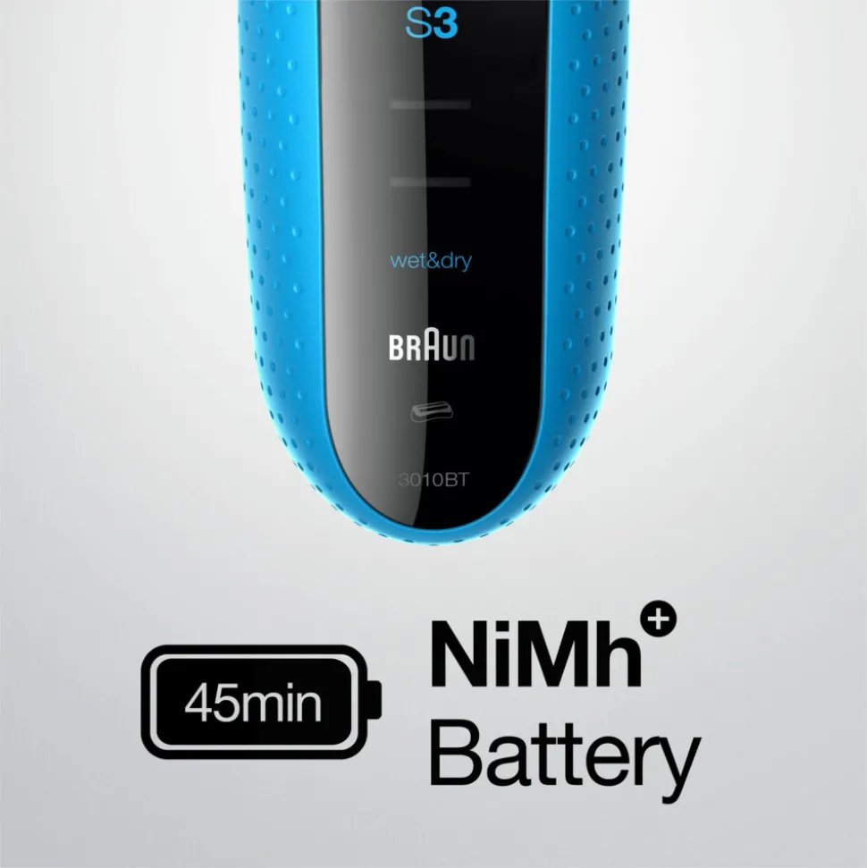 Braun Elektrisch Scheerapparaat Series 3 3010BT Zwart / Blauw