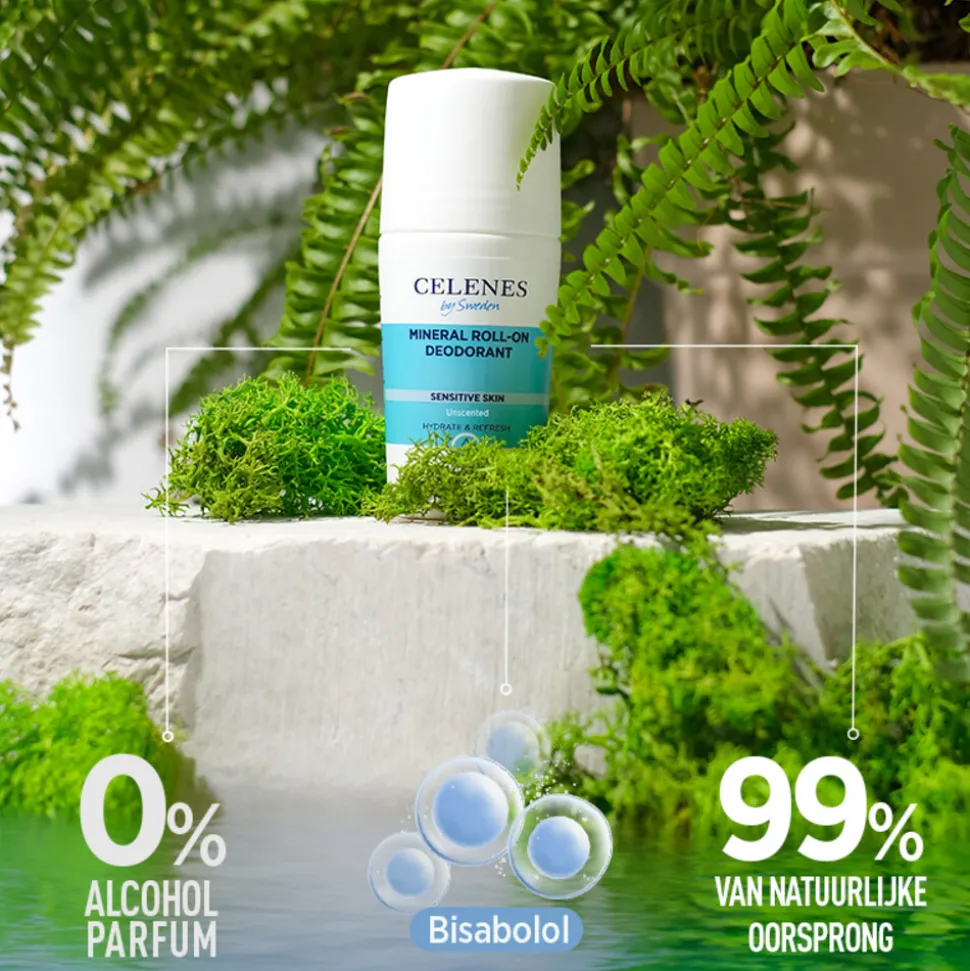 Celenes Thermal Mineral Roller Deodorant Geurloos 75 ml