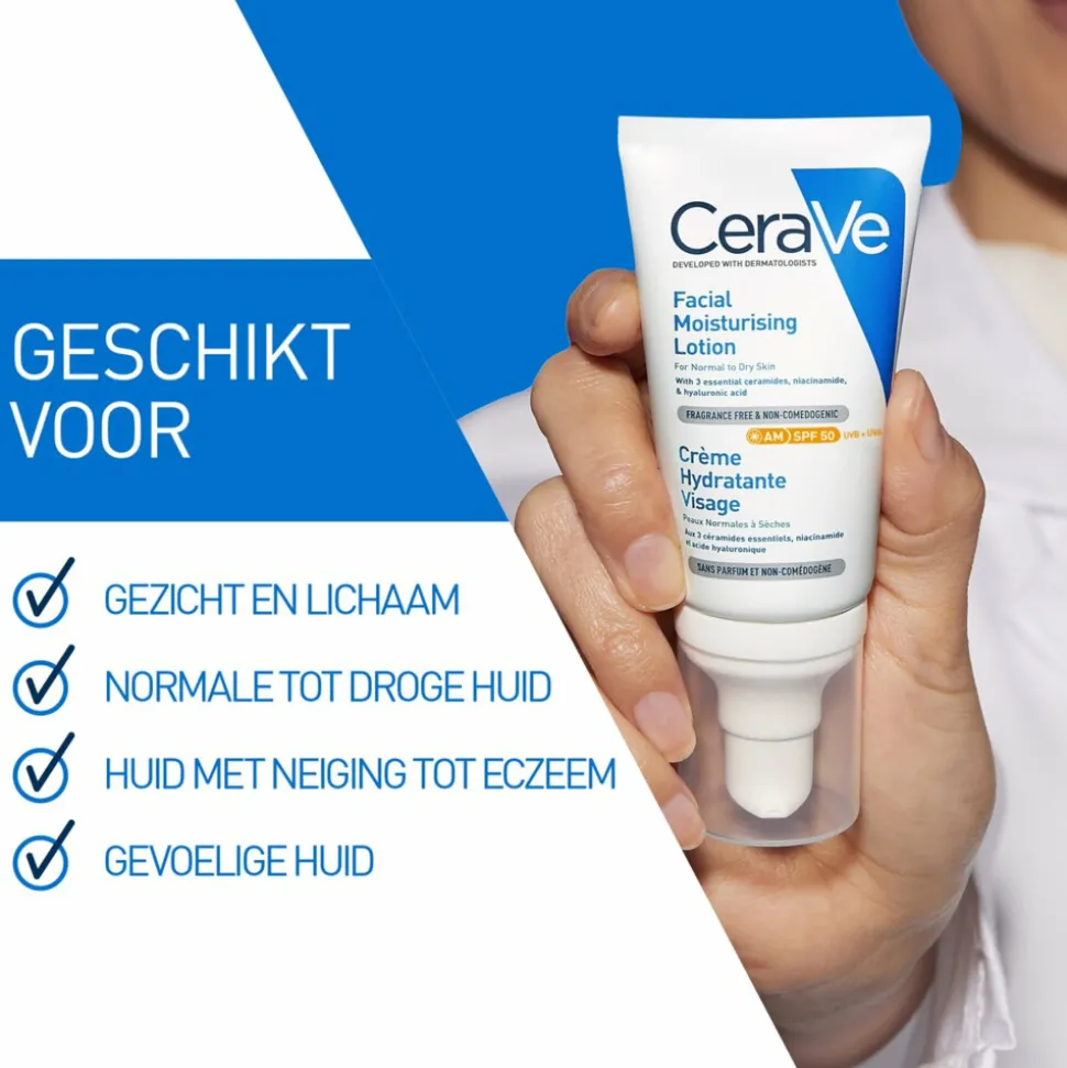 CeraVe Hydraterende Gezichtscrème SPF 50 52 ml