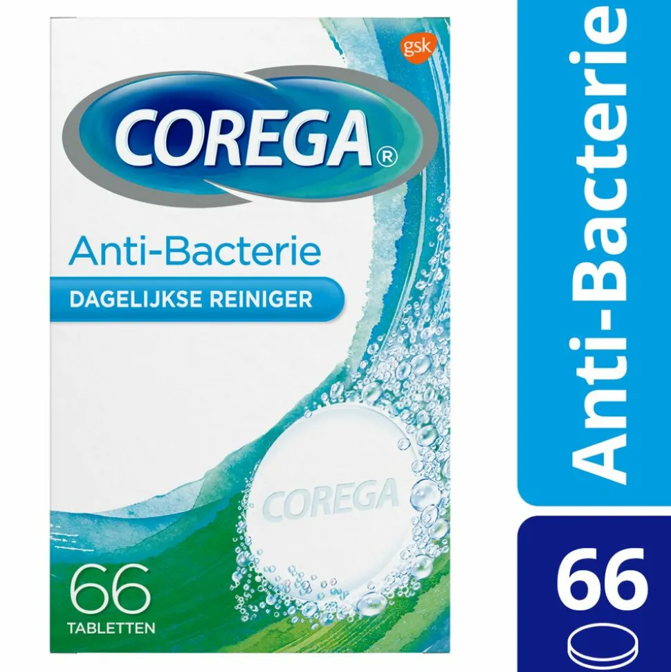 Corega Tabs Anti Bacterieel 66 stuks