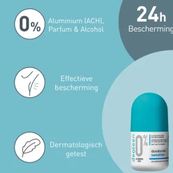 Deoleen Deodorant Roller 0% Sensitive 50 ml
