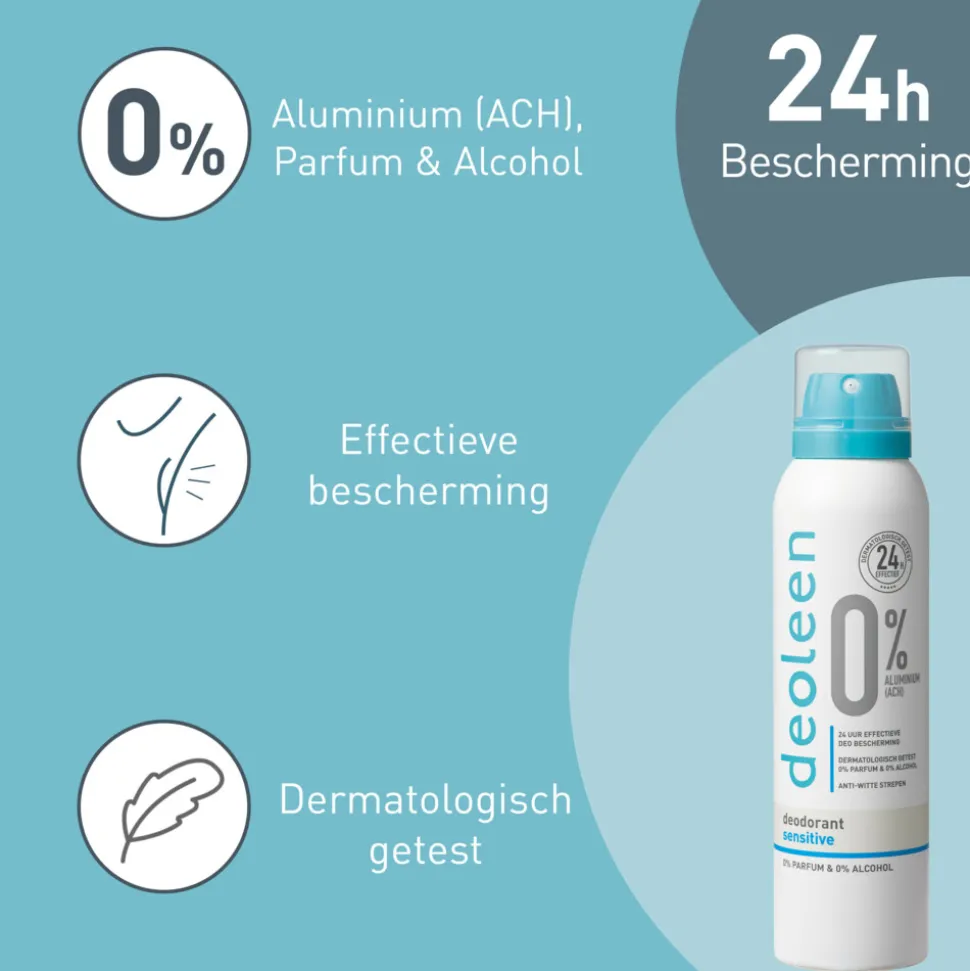 Deoleen Deodorant Spray 0% Aerosol Sensitive 150 ml