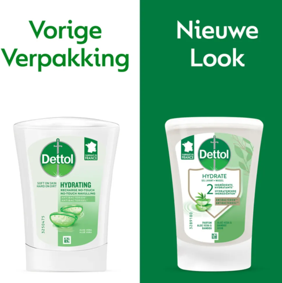 Dettol No-Touch Automatische Zeepdispenser Zilver Aloe Vera Navulling 250 ml