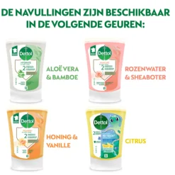 Dettol No-Touch Handzeep Refill Extra Care Honey & Sheabutter 250 ml