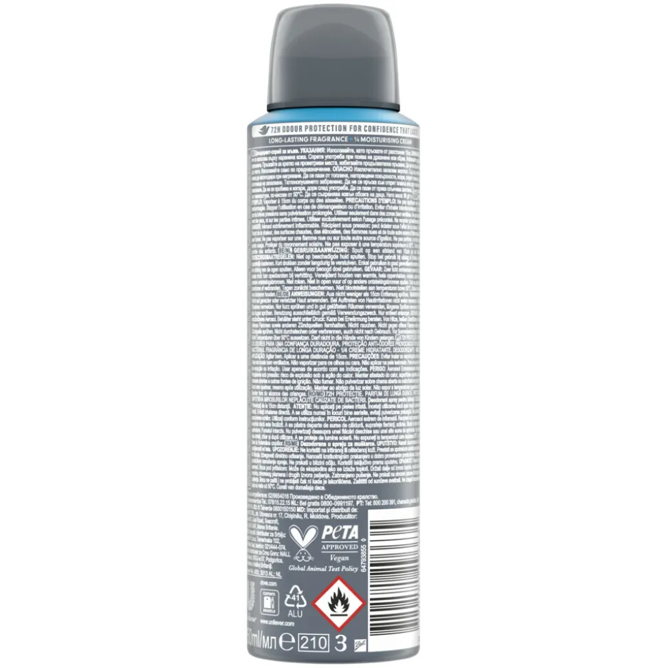 Dove Deodorant Men+ Care 0% Clean Comfort 150 ml