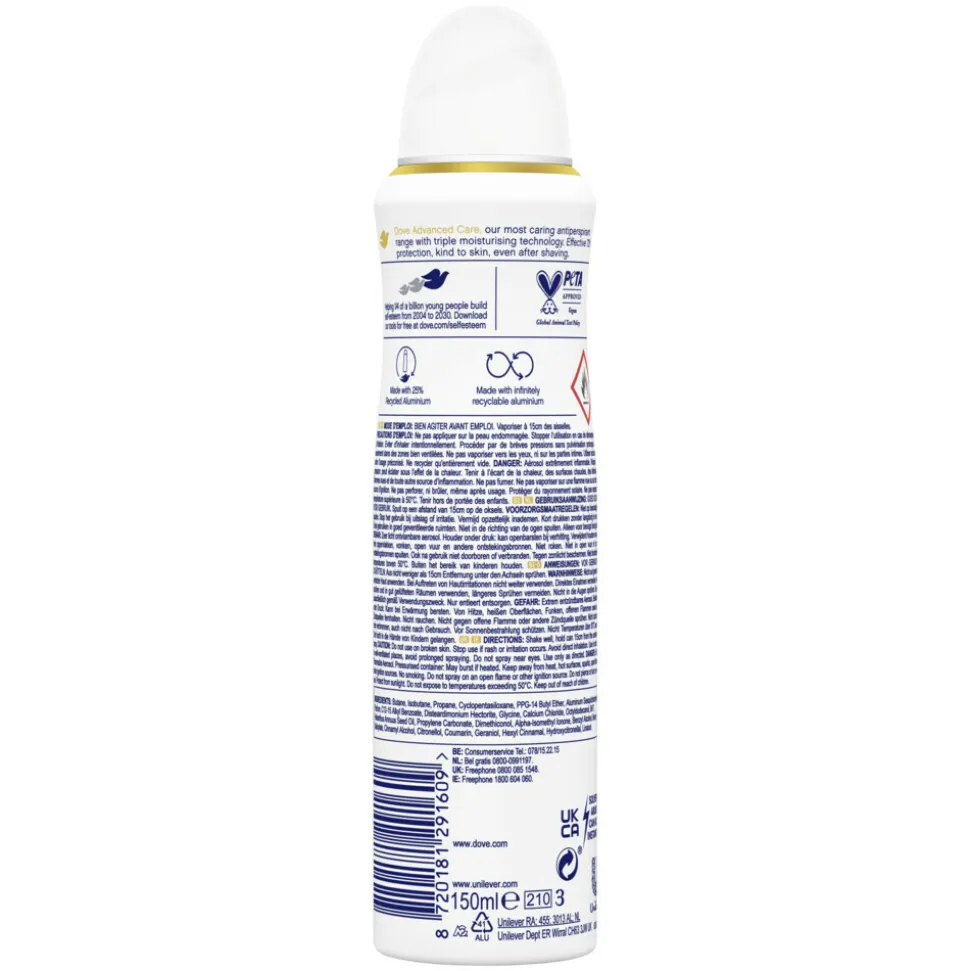 Dove Deodorant Spray Invisible Dry 150 ml