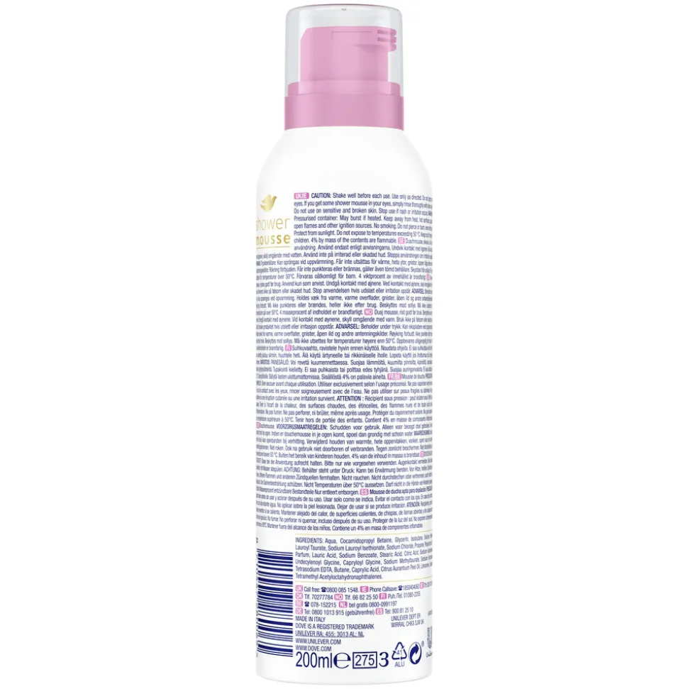 Dove Shower Foam Rose Oil 200 ml