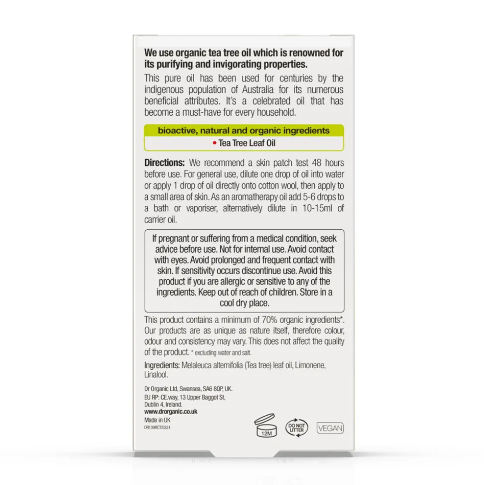 Dr. Organic Tea Tree Pure Olie 10 ml