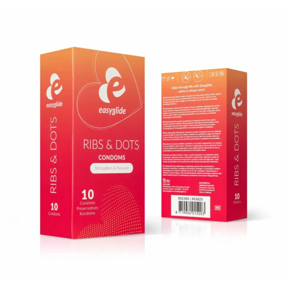 Easyglide Condooms Ribs & Dots 10 stuks