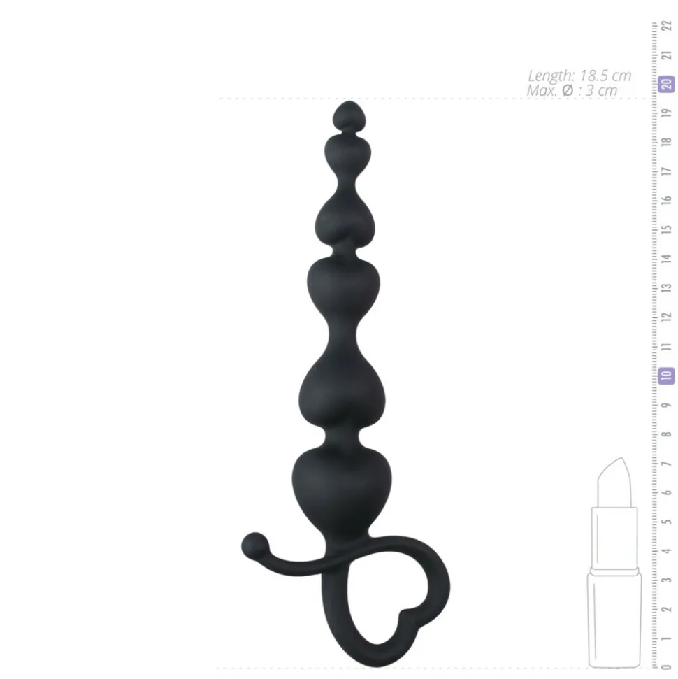 Easytoys Anaal Kralen met Hartje Zwart