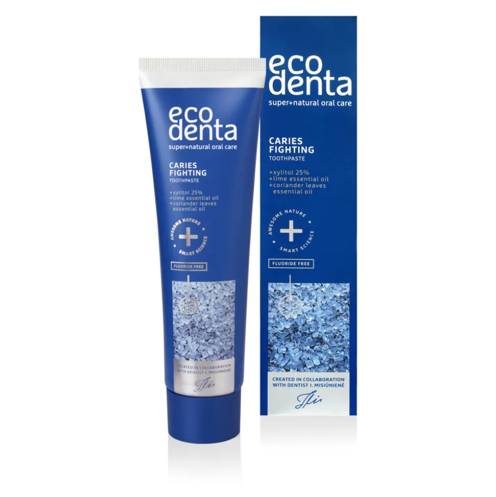 Ecodenta Tandpasta Tegen Caries met Xylitol Koriander & Limoenextract 100 ml