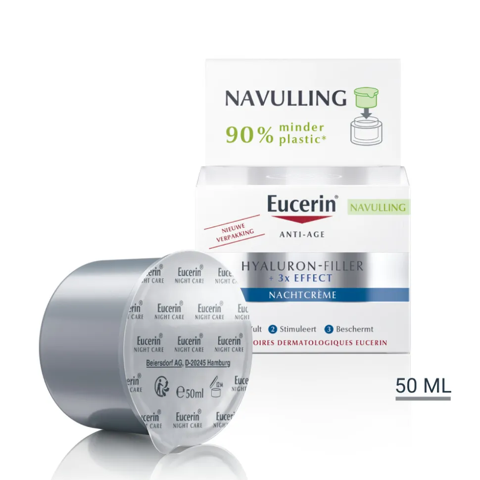 Eucerin Hyaluron-Filler + 3x Effect Nachtcrème Navulling 50 ml