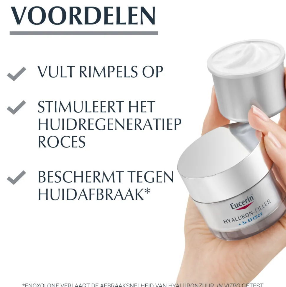 Eucerin Hyaluron-Filler + 3x Effect Nachtcrème Navulling 50 ml