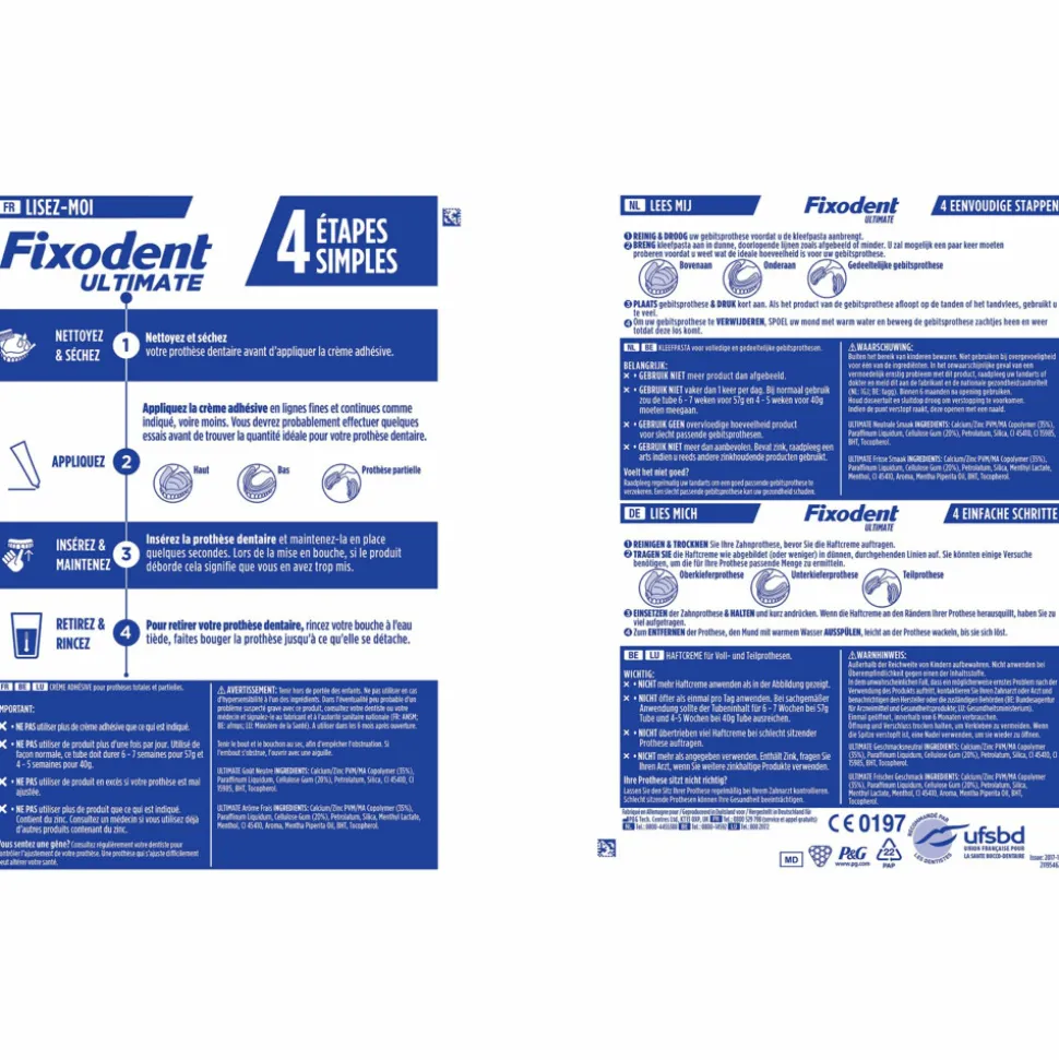 Fixodent Kleefpasta Ultimate Fresh 40 gr
