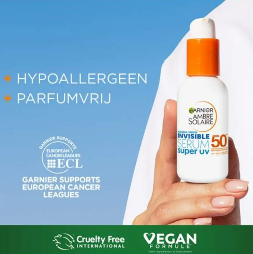 Garnier Ambre Solaire Face Super UV Invisible Serum SPF 50+ 30 ml
