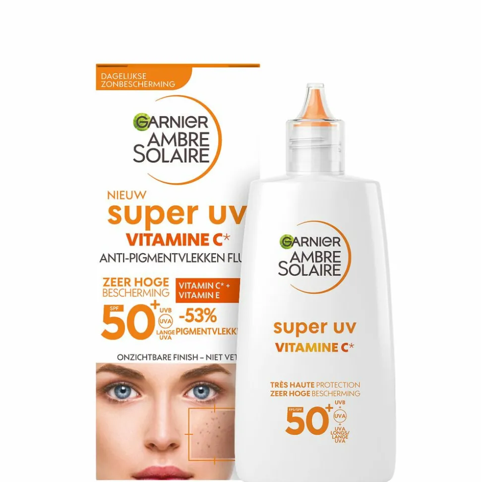 Garnier Ambre Solaire Face Super UV Vitamine C* Anti-Pigmentvlekken Fluid SPF 50+ 40 ml