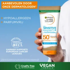 Garnier Ambre Solaire Sensitive Expert+ Zonnebrandmelk SPF 50+ Ceramide Protect 175 ml