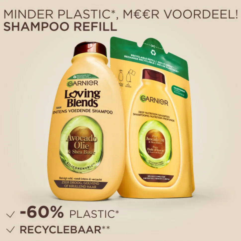 Garnier Loving Blends Avocado Olie en Shea Boter Shampoo Refill 250 ml