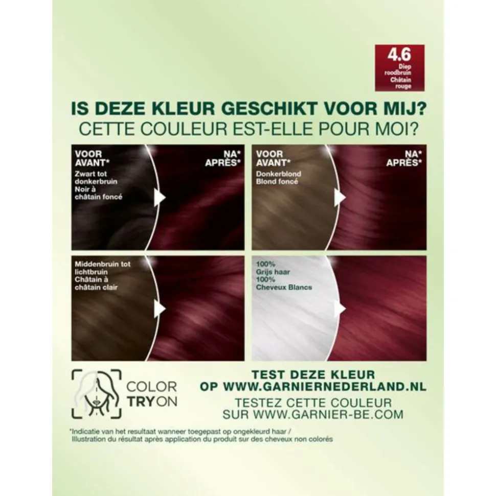 Garnier Nutrisse Ultra Crème Permanente Haarkleuring 4.6 Diep Rood Middenbruin