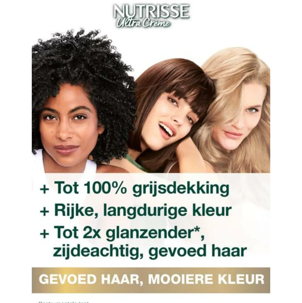 Garnier Nutrisse Ultra Crème Permanente Haarkleuring 1.0 Zwart Intens
