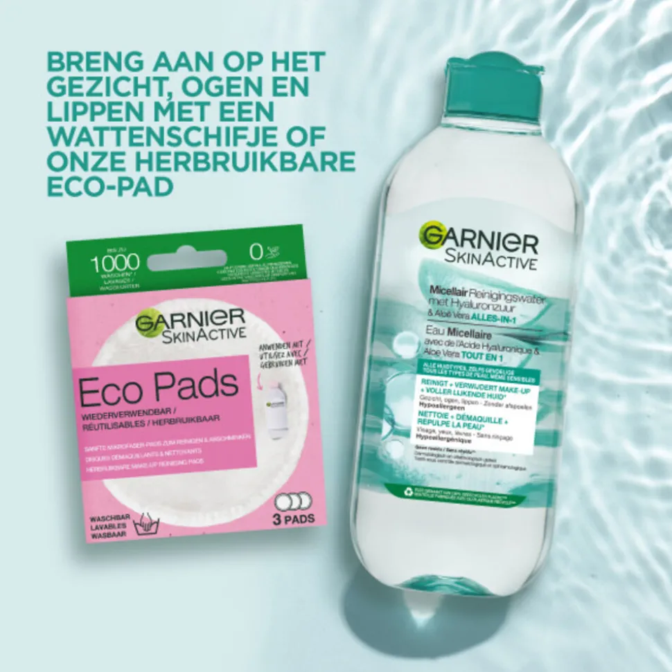 Garnier SkinActive Hyaluronzuur Aloë Vera Micellair Reinigingswater 400 ml
