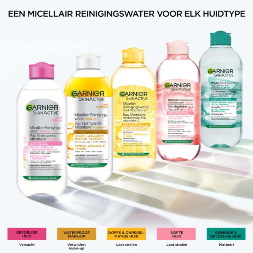 Garnier SkinActive Hyaluronzuur Aloë Vera Micellair Reinigingswater 400 ml