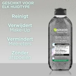 Garnier SkinActive Micellair Reinigingswater Jelly-water Alles-in-1 met Charcoal 400 ml
