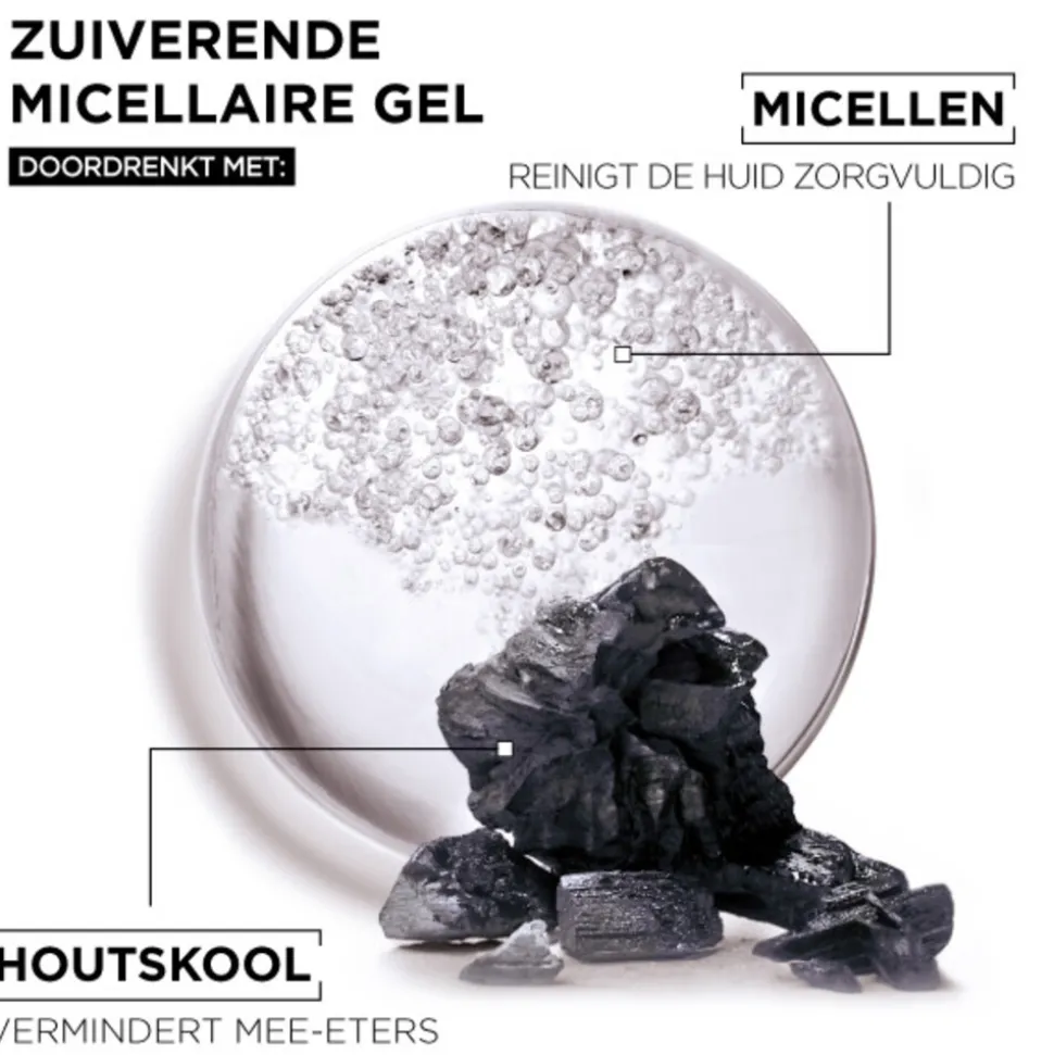 Garnier SkinActive Micellair Reinigingswater Jelly-water Alles-in-1 met Charcoal 400 ml