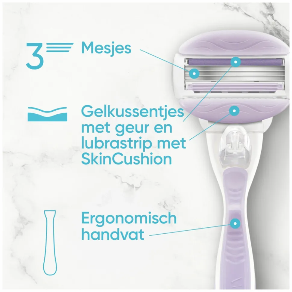 Gillette Venus Scheermesjes ComfortGlide Breeze 4 stuks