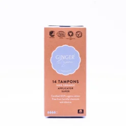 Ginger Organic Tampons Met Applicator Super 14 stuks