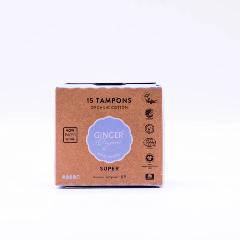 Ginger Organic Tampons Super 15 stuks