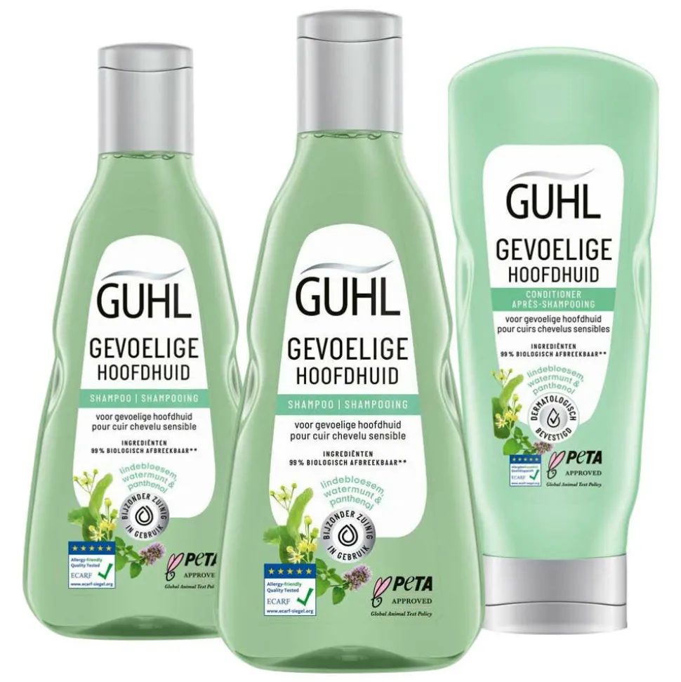 Guhl Gevoelige Hoofdhuid - Shampoo 2 x 250 ml & Conditioner 1 x 200 ml - Pakket