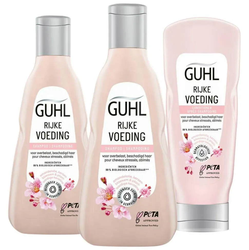 Guhl Rijke Voeding - Shampoo 2 x 250 ml & Conditioner 1 x 200 ml - Pakket