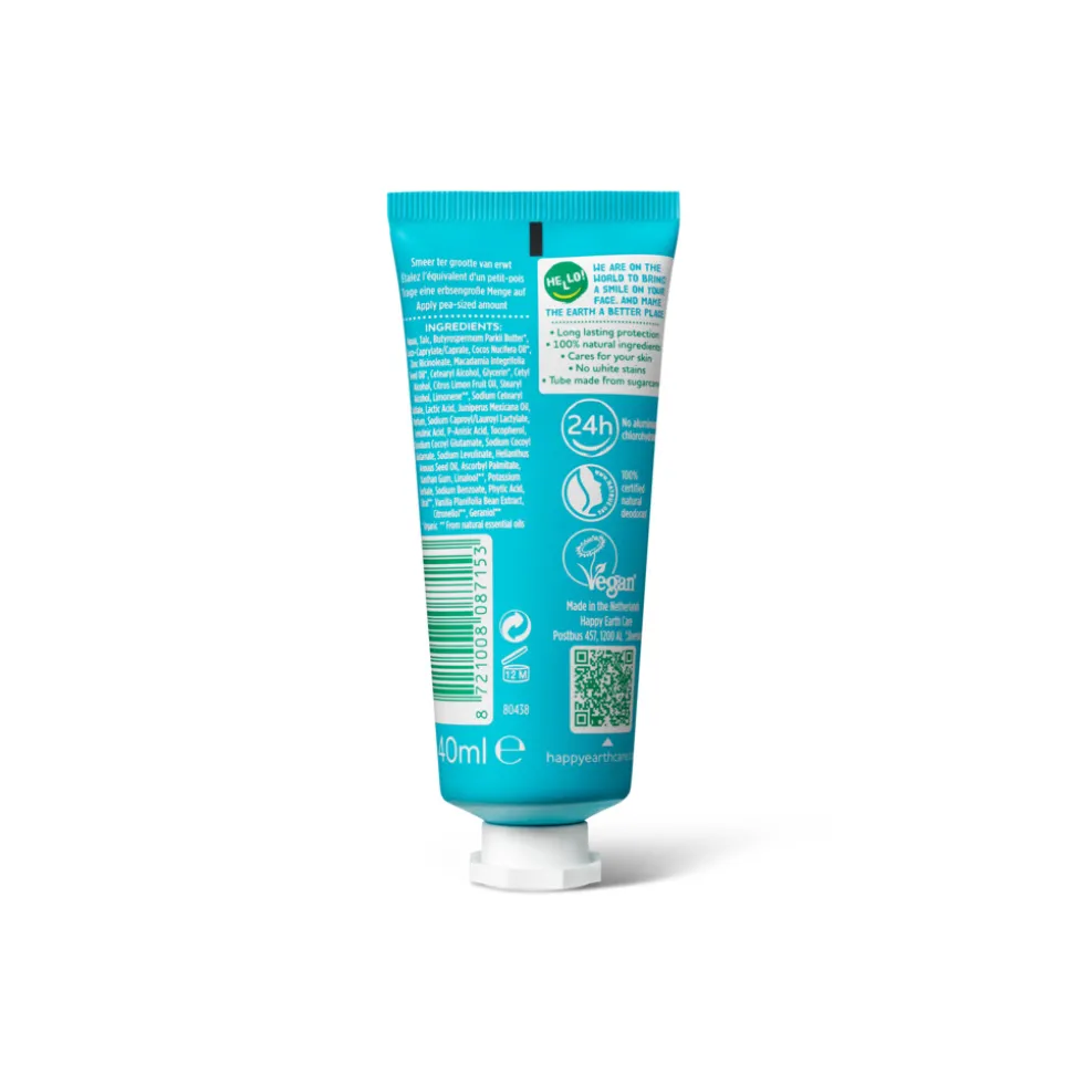 Happy Earth 100% Natuurlijke Deodorant Cream Cedar Lime 40 ml