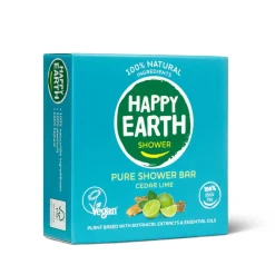 Happy Earth 100% Natuurlijke Shower Bar Cedar Lime 90 gr
