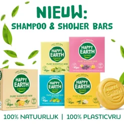 Happy Earth 100% Natuurlijke Shower Bar Cedar Lime 90 gr